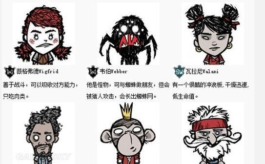 《以饥荒》人物全介绍（了解游戏中每个角色的特点和技能）
