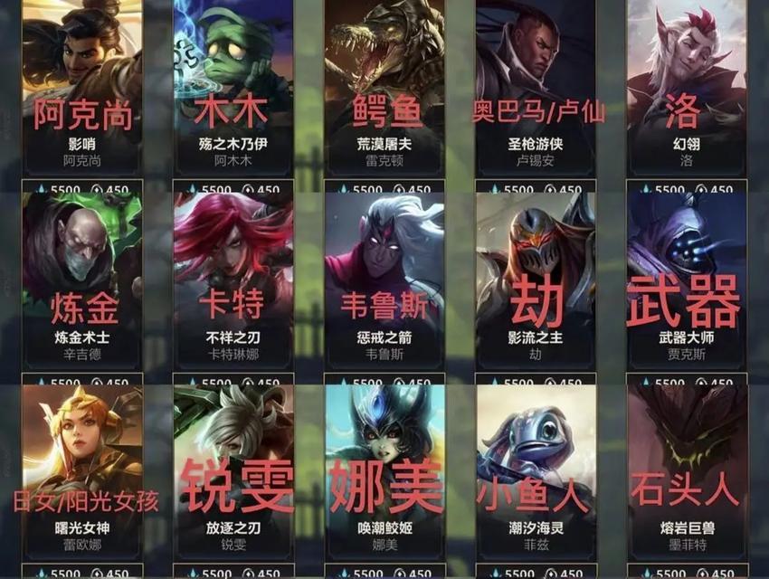 英雄联盟同姓英雄有哪些？